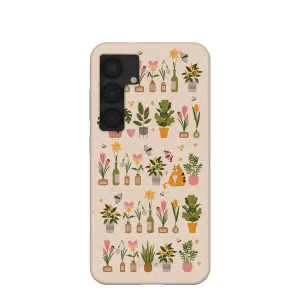 Seashell Plants and Blooms Samsung Galaxy S25 Case Ergonomic Feel anti fingerprint
