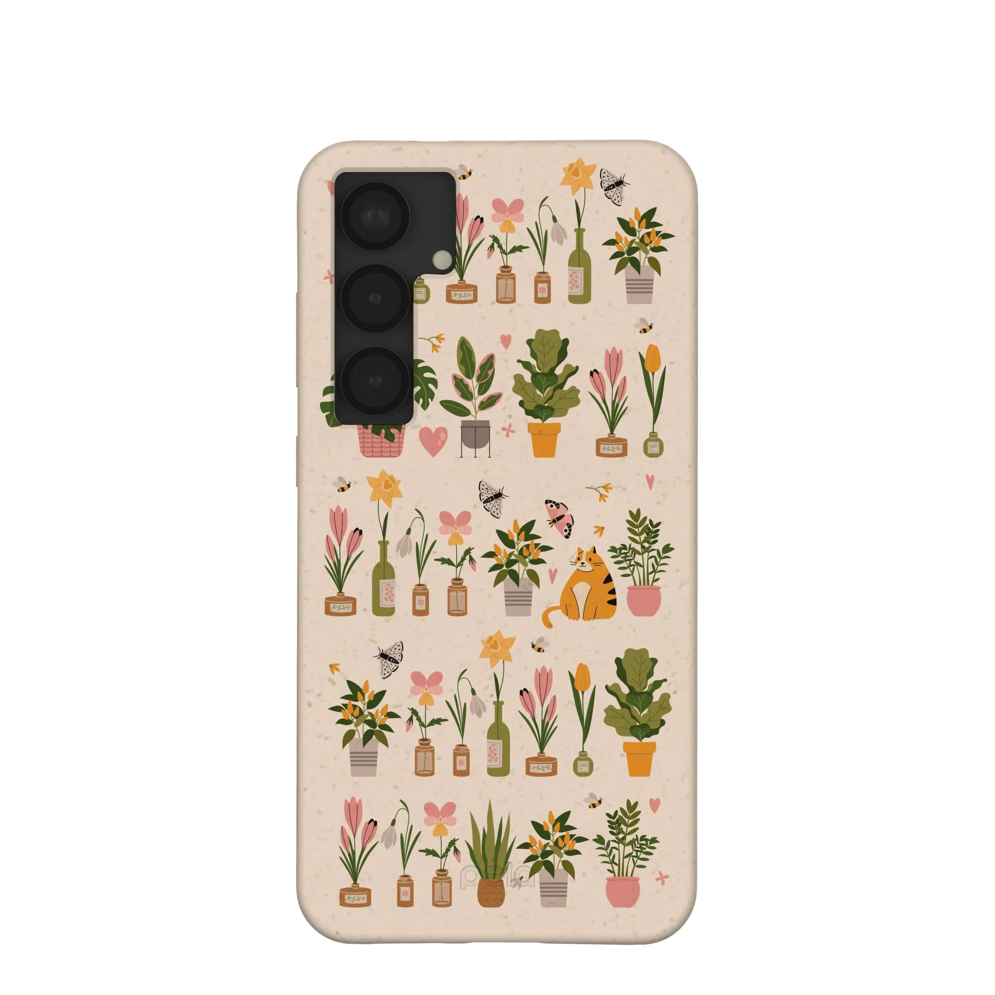 Durable Design Texture Seashell Plants and Blooms Samsung Galaxy S25 (Plus) Case