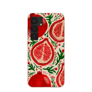 Scratch Block Raised Edges Seashell Pomegranate Cheer Samsung Galaxy S25 Case