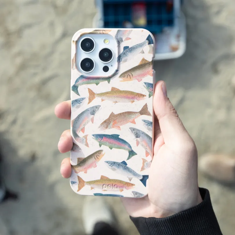 Soft Silicone Seashell Rainbow Trout iPhone Air Case