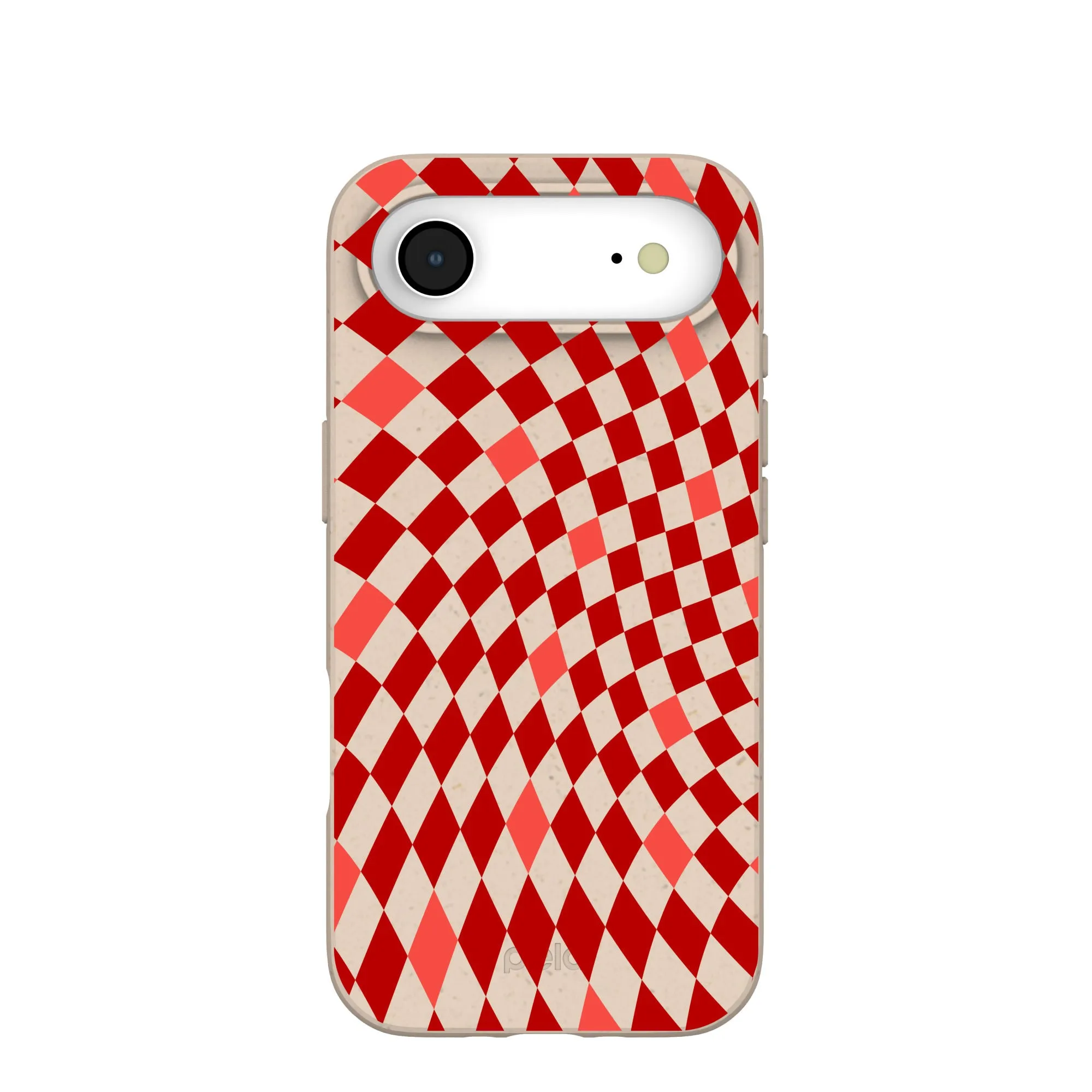 Hybrid Pattern Design Premium Build Seashell Red Checks iPhone Air Case