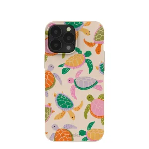Stylish Layer Texture Seashell Sea Turtle Party iPhone 13 Pro Max Case