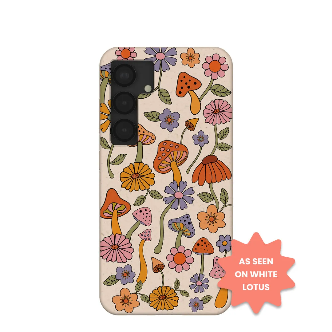 Bold Look Stylish Aesthetic Seashell Shrooms and Blooms Samsung Galaxy S25 Case