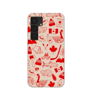 Durable Material Seashell True North Red Samsung Galaxy S25 Case