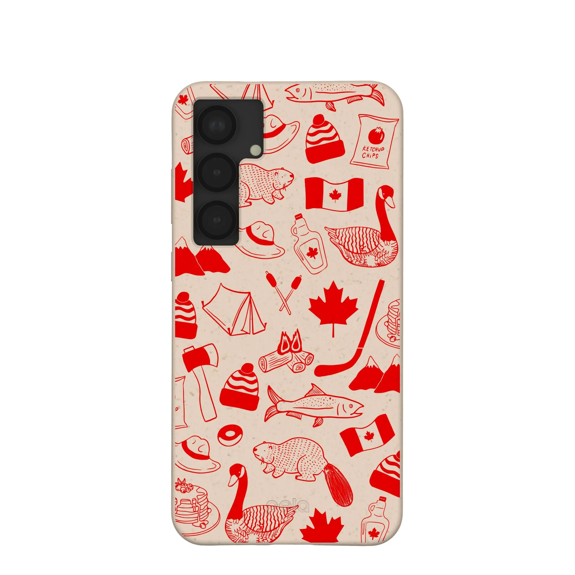 Seashell True North Red Samsung Galaxy S25 (Plus) Case Classic Grip High Durability