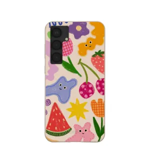 Seashell Whimsy Shapes Samsung Galaxy S25 (Plus) Case Hybrid Grip Finish Water shield