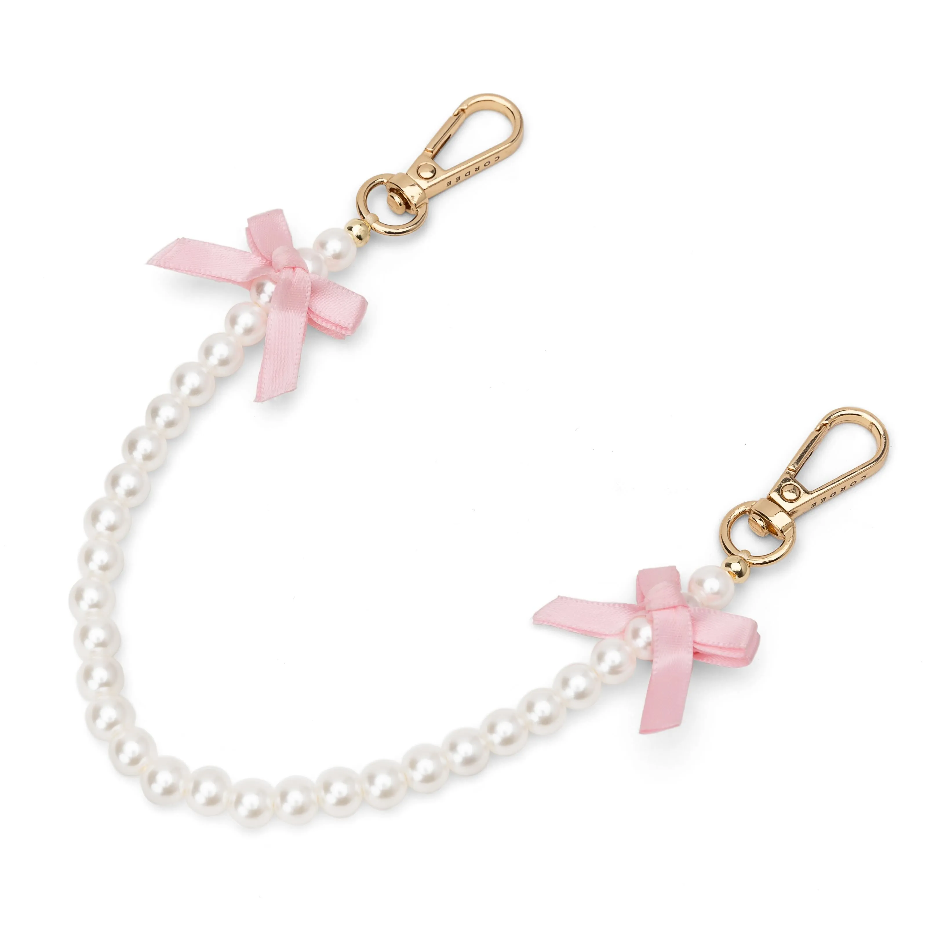 Pearl Bow Phone Wristlet Blush Casual Gear Anti Slip