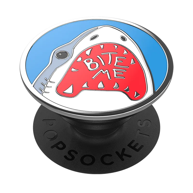 Grip Fold Lite Grip Snap-on Shark Bites Polished Enamel PopGrip