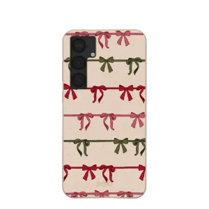 Seashell Holiday Bows Samsung Galaxy S25 (Plus) Case Minimalist Aesthetic