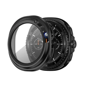 Cycling Travel Protection Bandz Samsung Galaxy Watch 8 Classic PC Cover with Glass (Black)