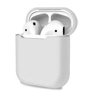 Fashion Pocket Pouch portable neon commuter leather airpods case White Soft Silicone Earphone Case Cover For AirPods 1/2