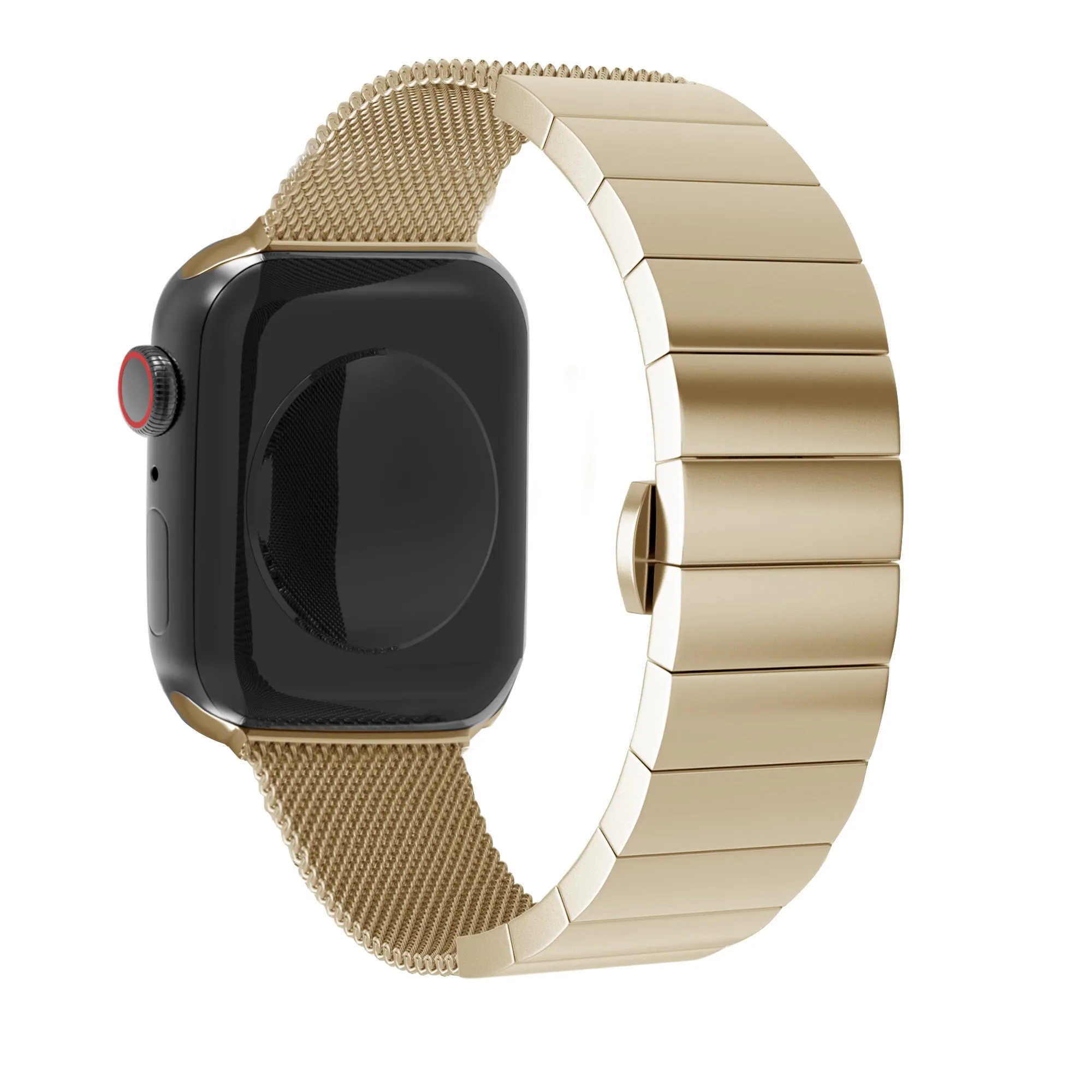 Rugged Fitness Look Apple Watch Steel/Milanese Strap (Gold)