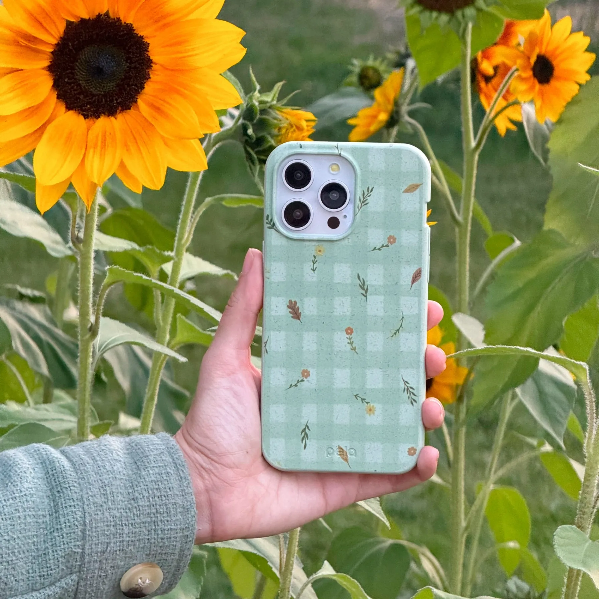 Matte Guard Sage Green Fall Gingham iPhone Air Case