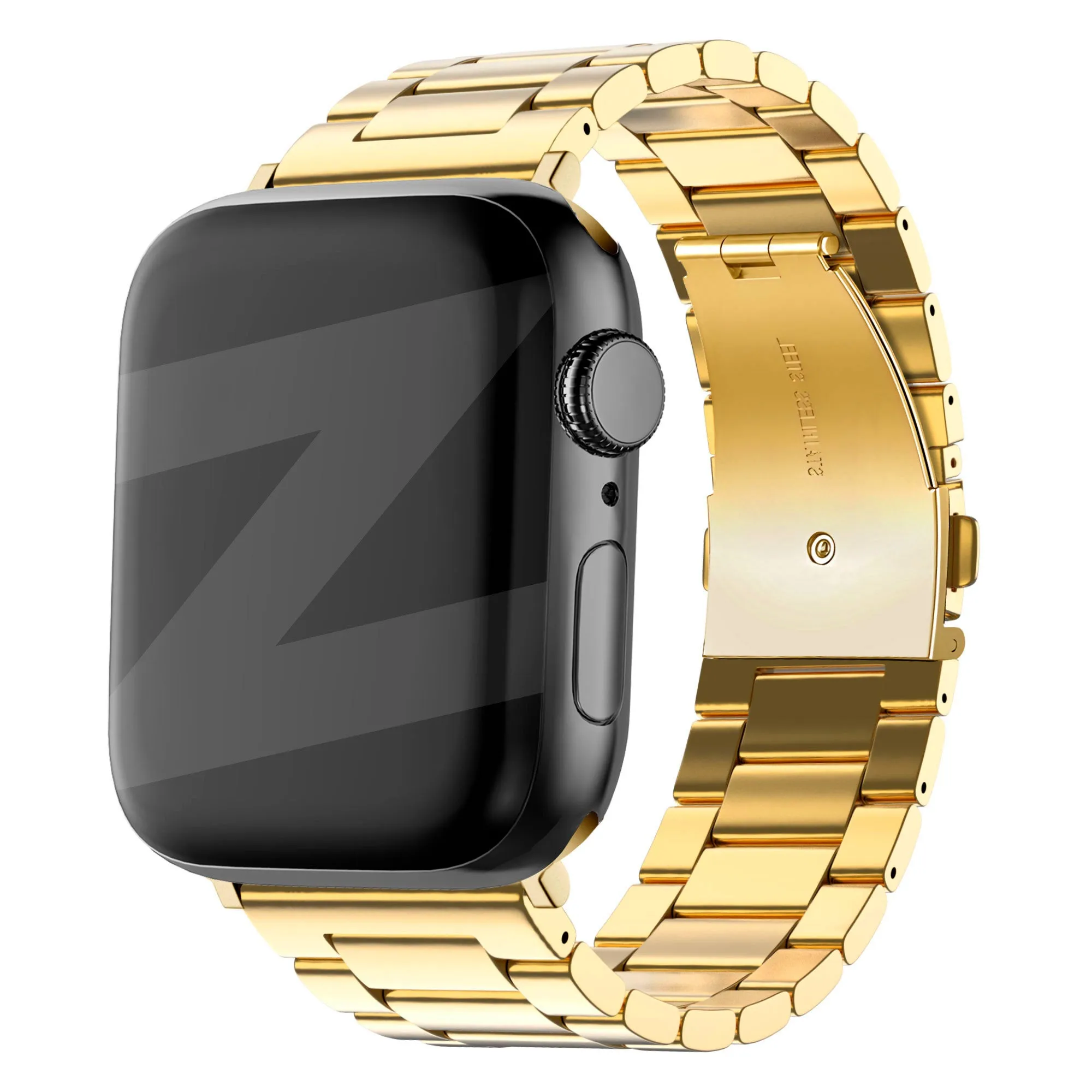 Bandz Apple Watch Steel Strap 'Classic' (Gold) Rugged Comfort Style