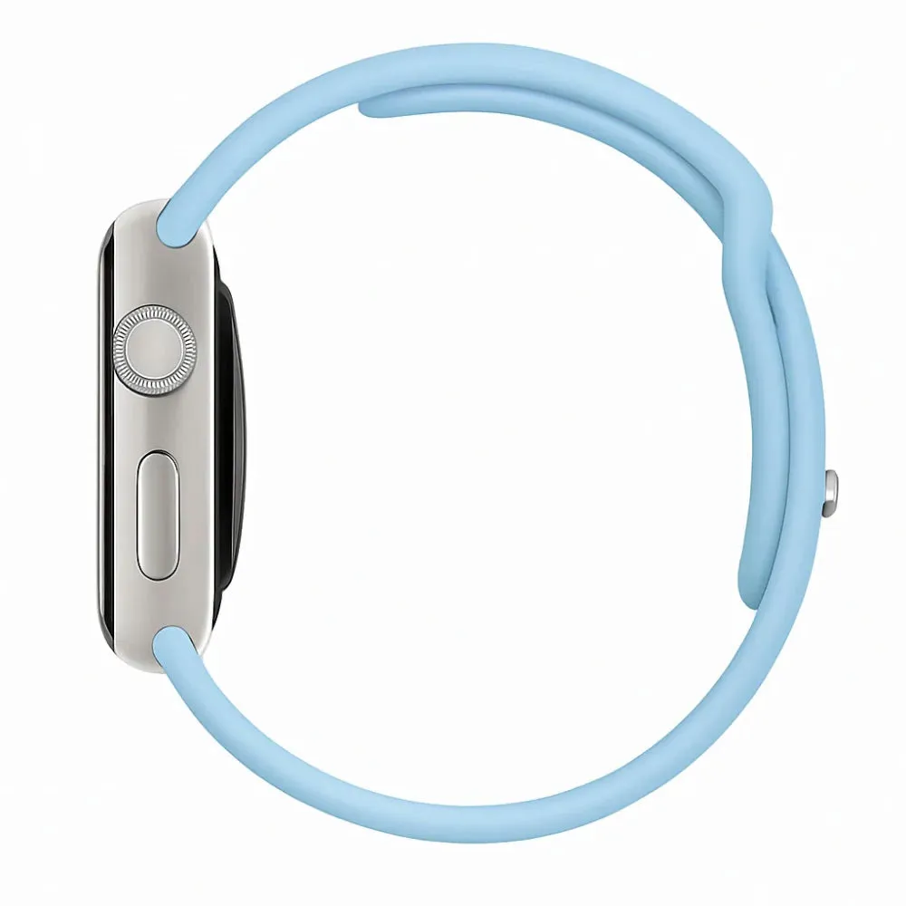 Apple Watch Silicone Strap (Light Blue) Sleek Comfort Active Lifestyle Fit