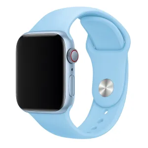 Apple Watch Silicone Strap (Light Blue) Outdoor Ready Style Soft Comfort Option