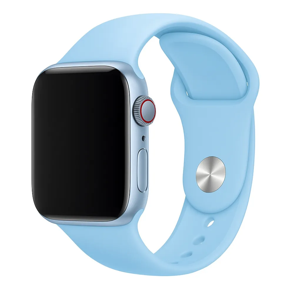 Apple Watch Silicone Strap (Light Blue) Outdoor Ready Style Soft Comfort Option