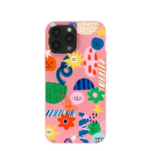 Bubblegum Pink Daydreaming iPhone 13 Pro Max Case Soft Grip Smooth Detail