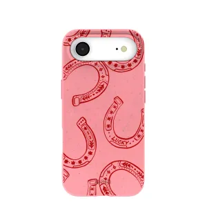 Bubblegum Pink Lucky Horseshoe iPhone Air Case simple design Pocket Ready