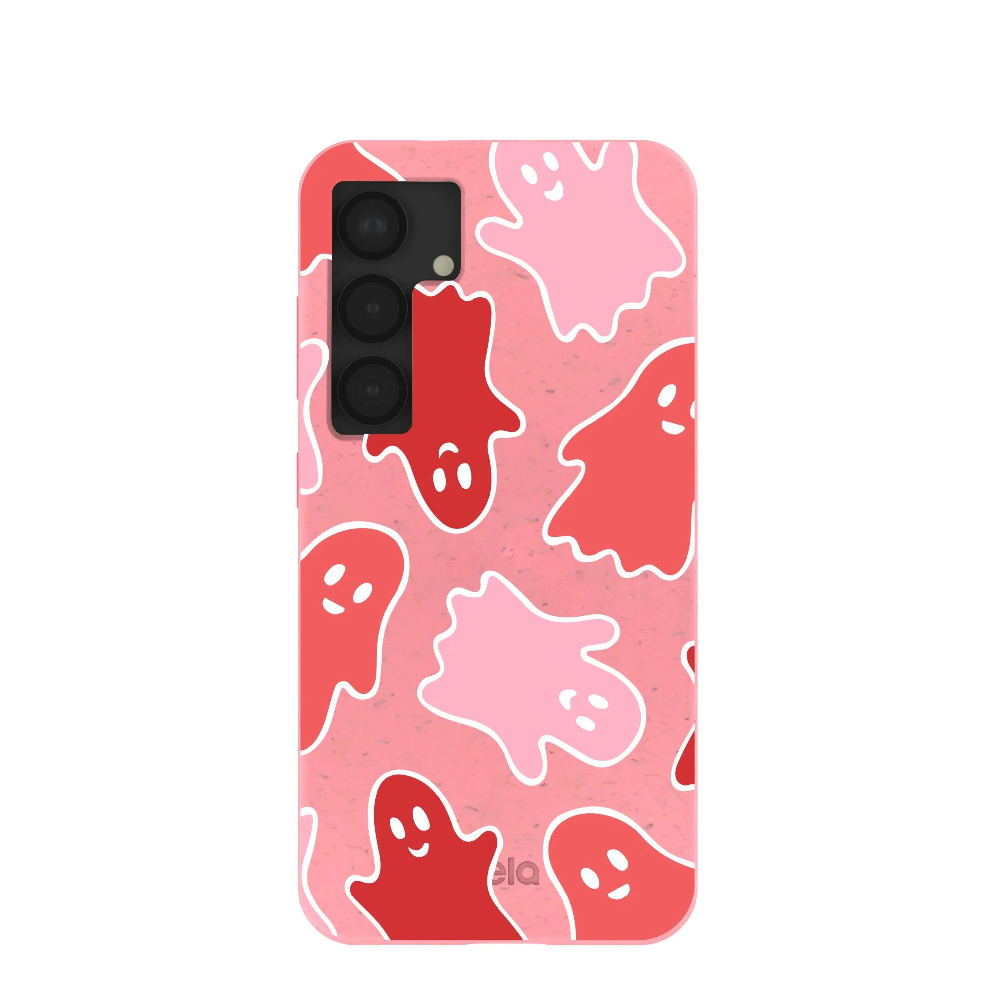 Bubblegum Pink Phantom Pals Samsung Galaxy S25 Case Matte Pattern
