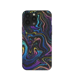 Black Galaxy Swirls iPhone 13 Pro Max Case Strong protection Bold colors