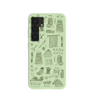 Slim Feel Sage Green Knit Nook Samsung Galaxy S25 Case