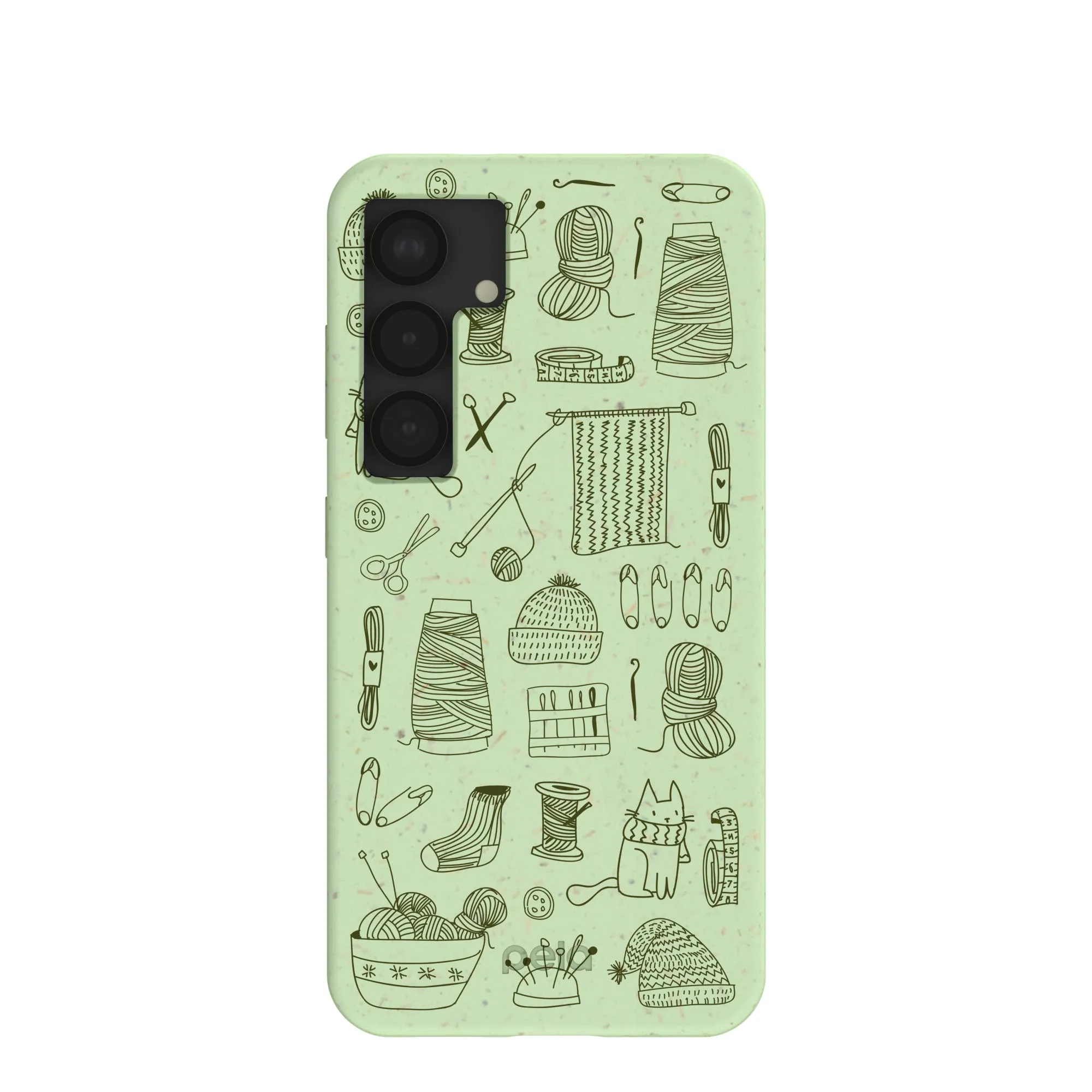 Slim Feel Sage Green Knit Nook Samsung Galaxy S25 Case
