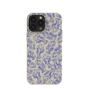Reusable Material London Fog Blue Lobster iPhone 13 Pro Max Case
