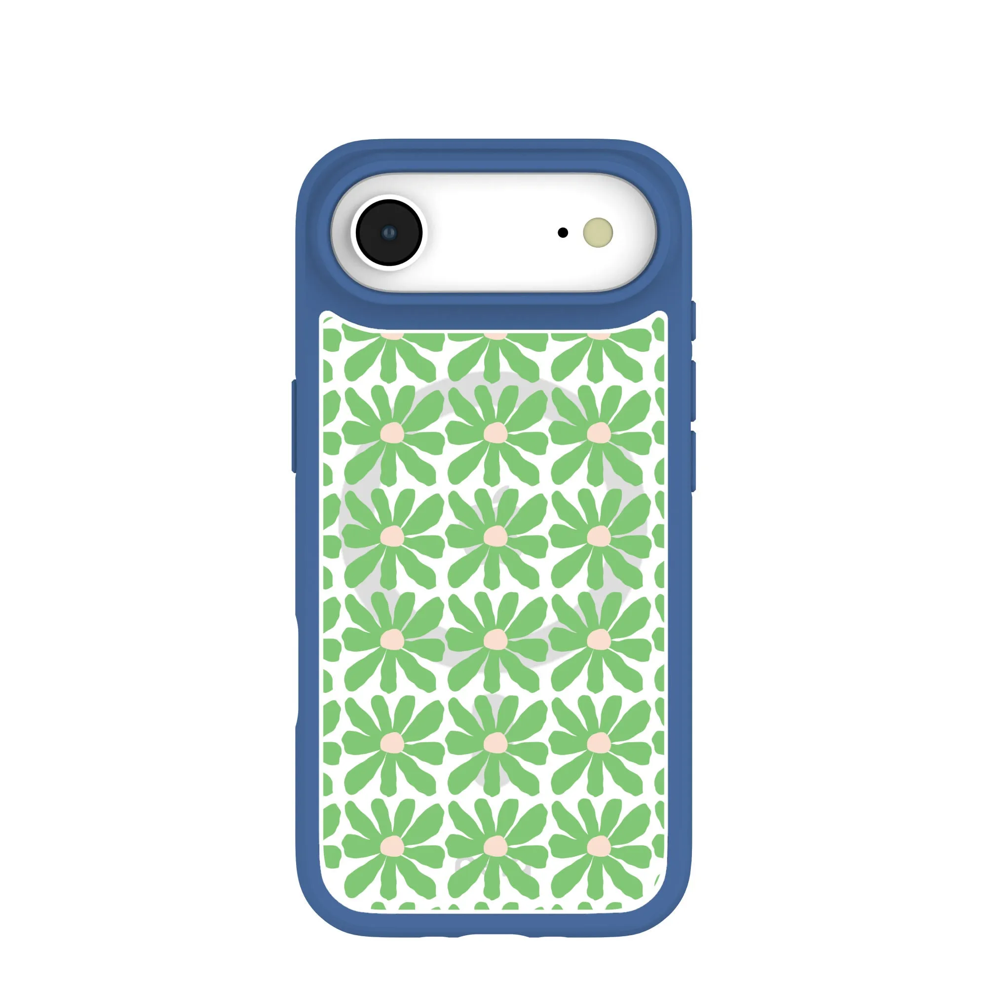 Transparent Shell Smooth Look Texture Clear Flower Child iPhone Air Case With True Blue Ridge (MagSafe included)