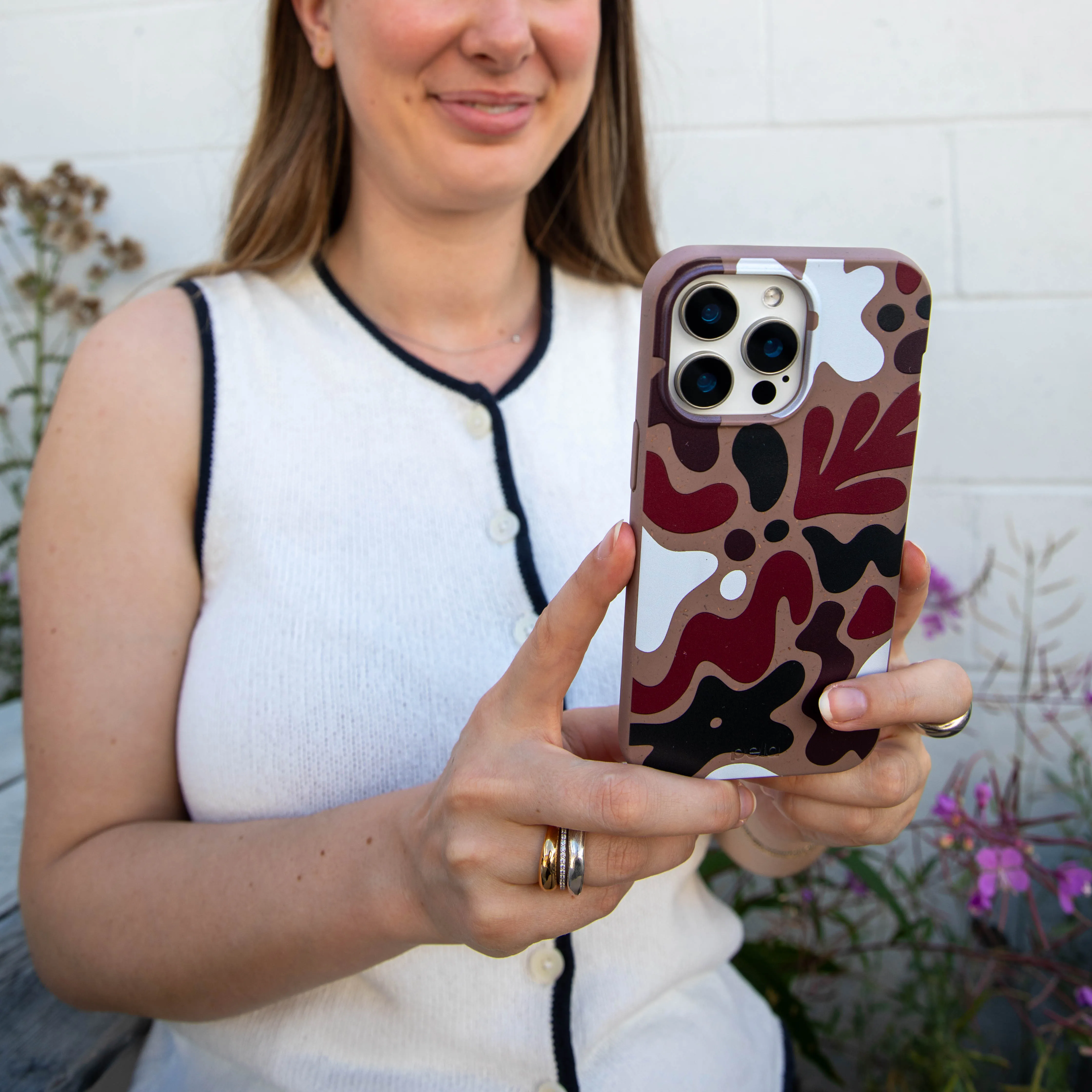 Chocolate Brown Earthy Curves iPhone Air Case Printed Artwork