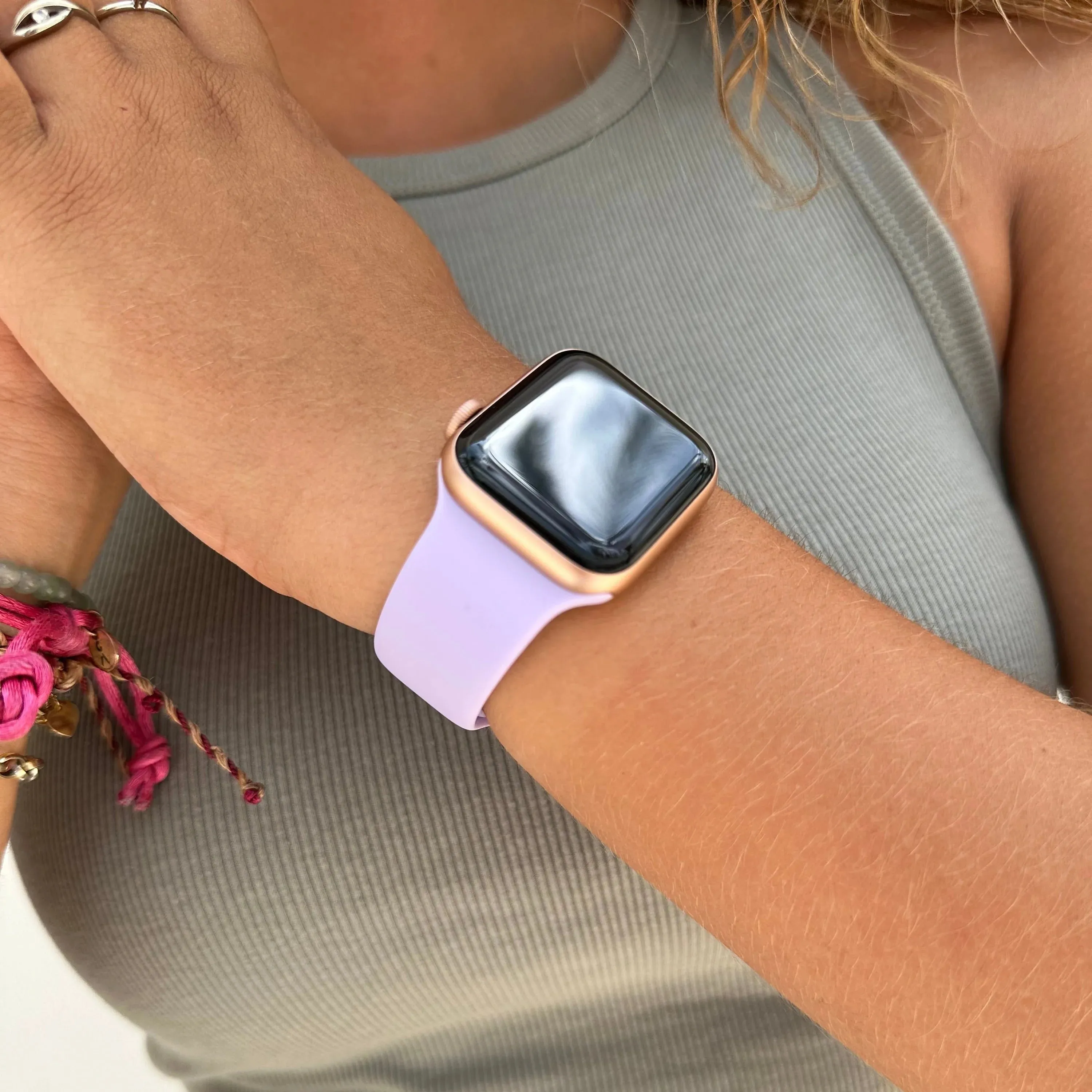 Apple Watch Silicone Strap (Lilac) Skin Safe Material Sleek Finish