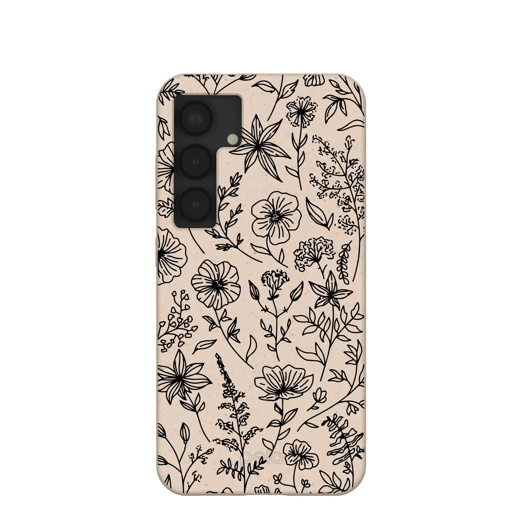 Seashell Wild Flower Samsung Galaxy S25 Case Polished Texture Ergonomic form