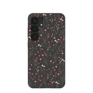 Black Night Garden Samsung Galaxy S25 Case Hybrid Material Artistic Print
