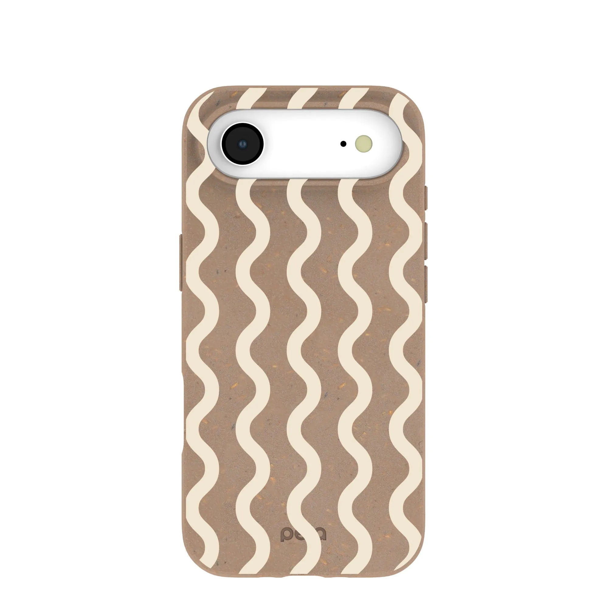 Chocolate Brown Latte Waves iPhone Air Case Impact Cushion Polished Texture
