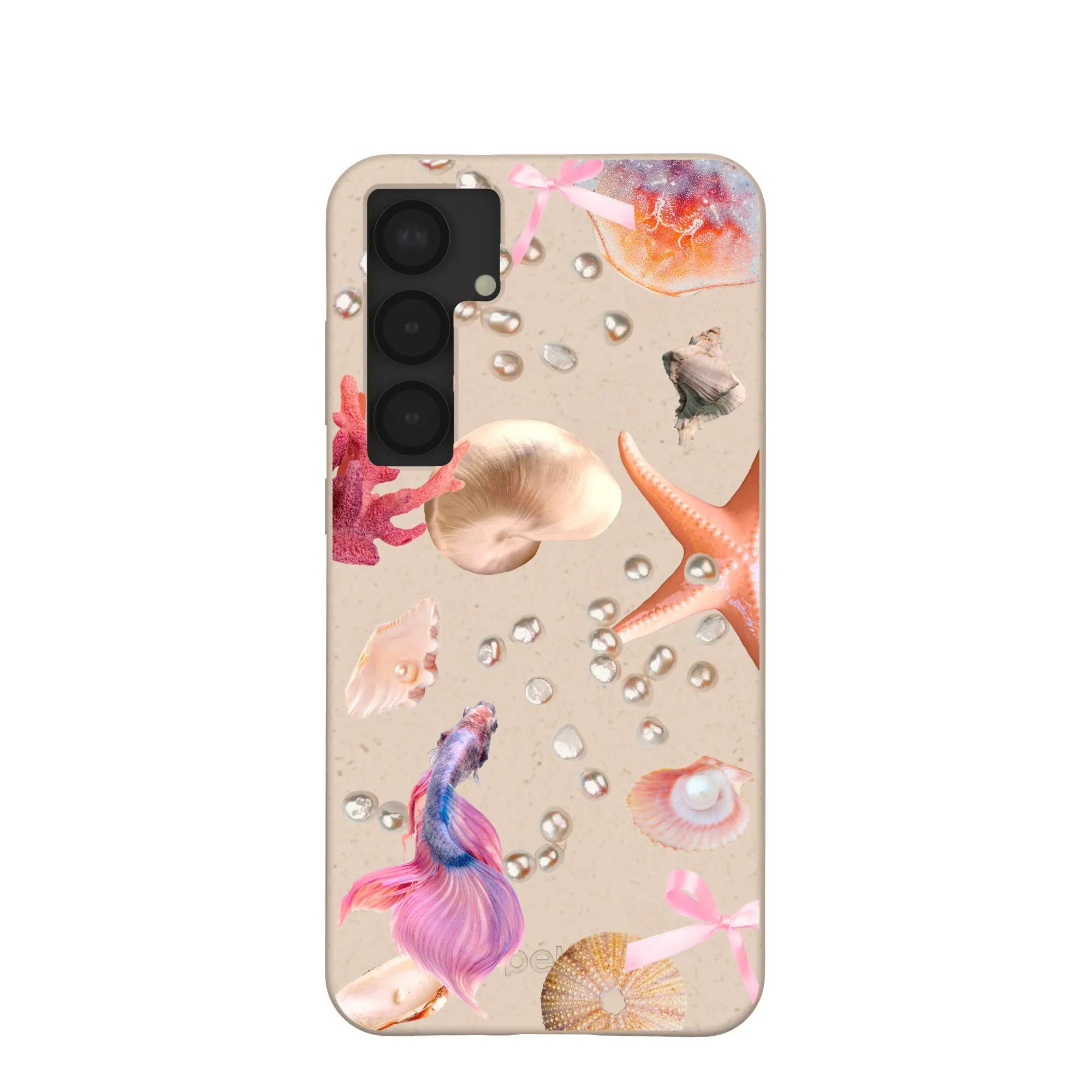 Seashell Aqua Dreams Samsung Galaxy S25 (Plus) Case Elegant Appearance Clear Texture