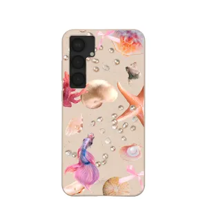 Seashell Aqua Dreams Samsung Galaxy S25 (Plus) Case Elegant Appearance Clear Texture
