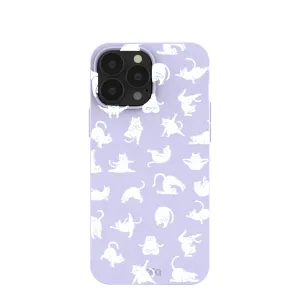 Lavender Yoga Cat iPhone 13 Pro Max Case Matte Look