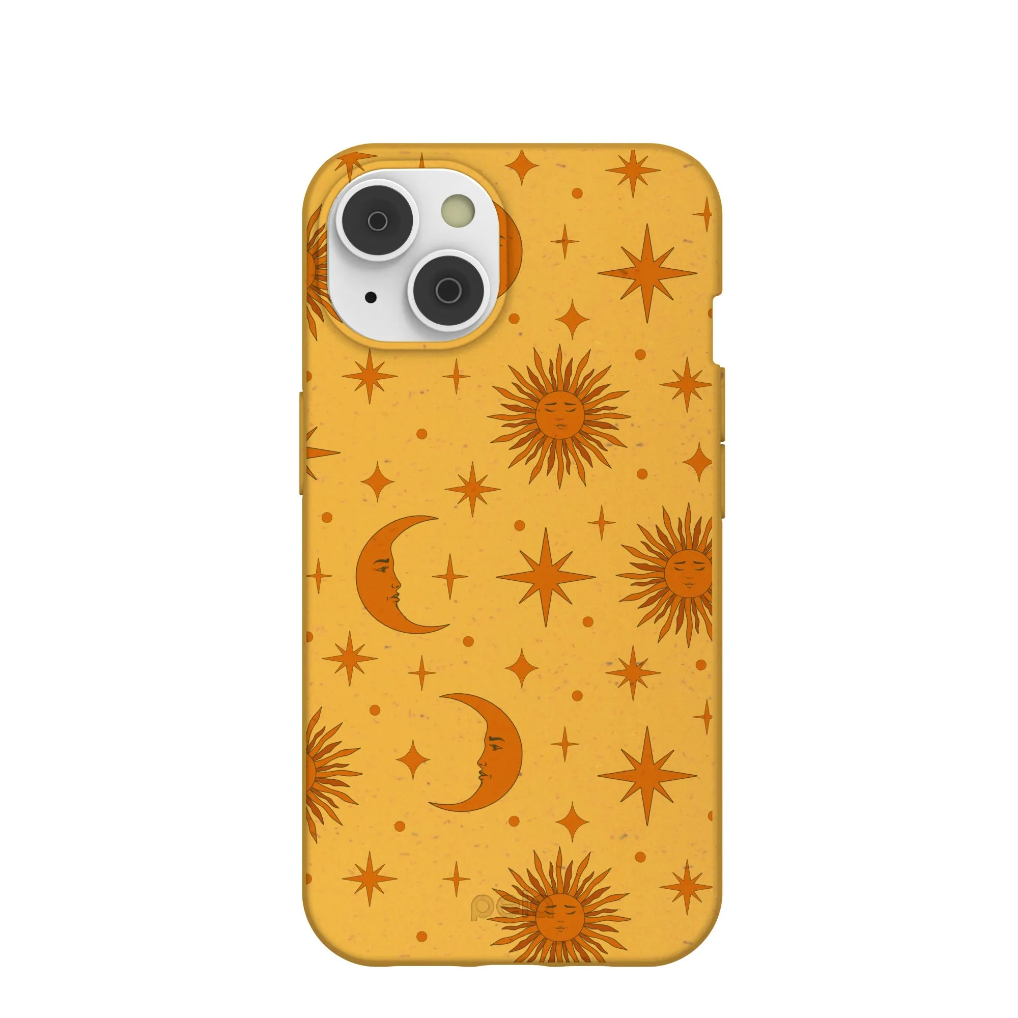Honey Sun and Moon iPhone 14/16e Case Versatile Accessory Elegant Accent