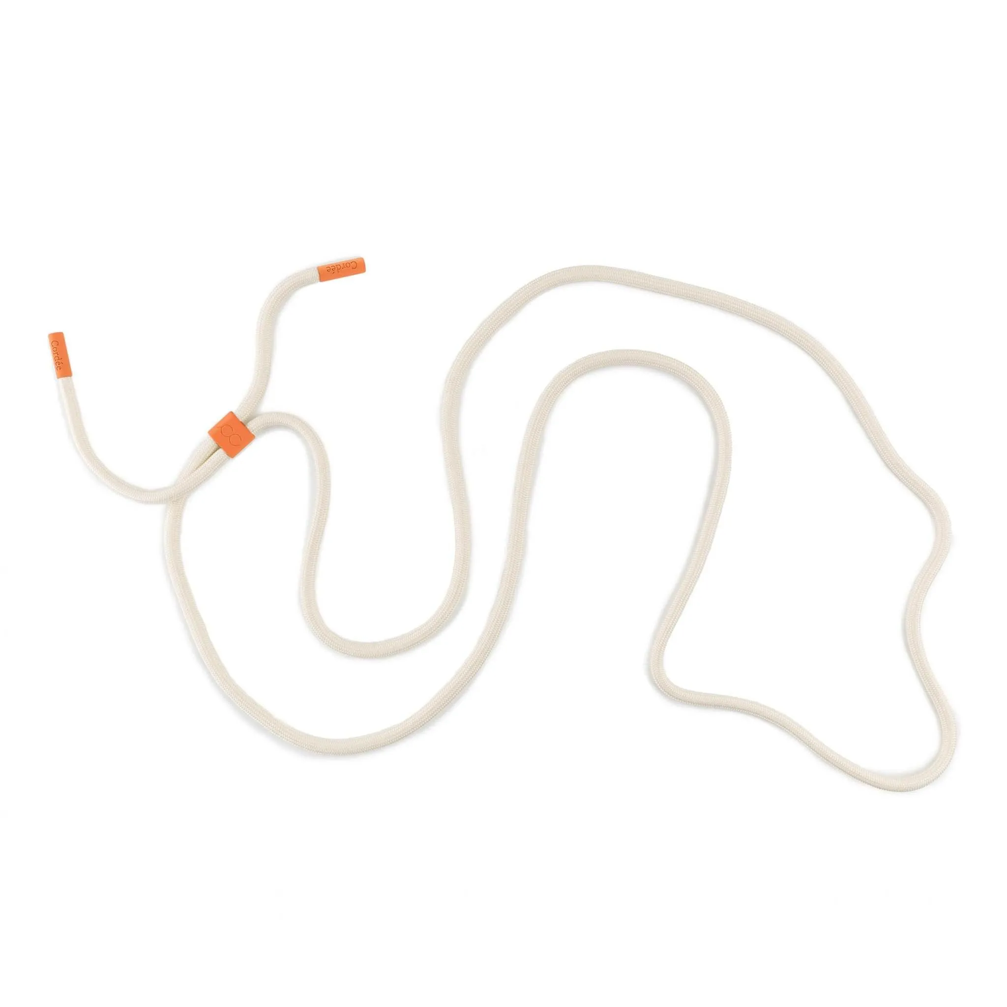 Noah Phone Strap Ivory Over Chest Woven