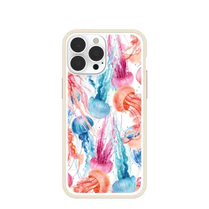 Clear Jellyfish iPhone 13 Pro Max Case With London Fog Ridge Flexible Pattern