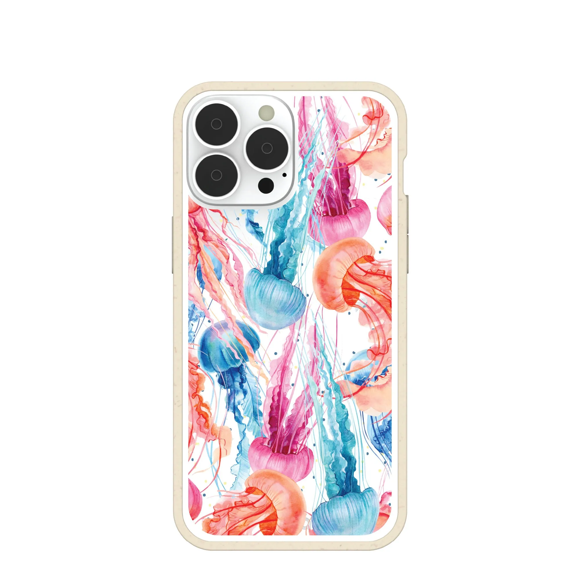 Clear Jellyfish iPhone 13 Pro Max Case With London Fog Ridge Flexible Pattern