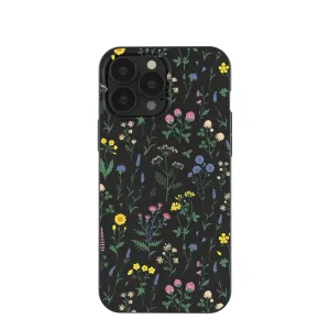 Trendy Accessory Black Shadow Blooms iPhone 13 Pro Max Case