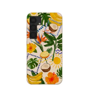Seashell Tropics Samsung Galaxy S25 Case Clear Surface Smooth Surface Layer
