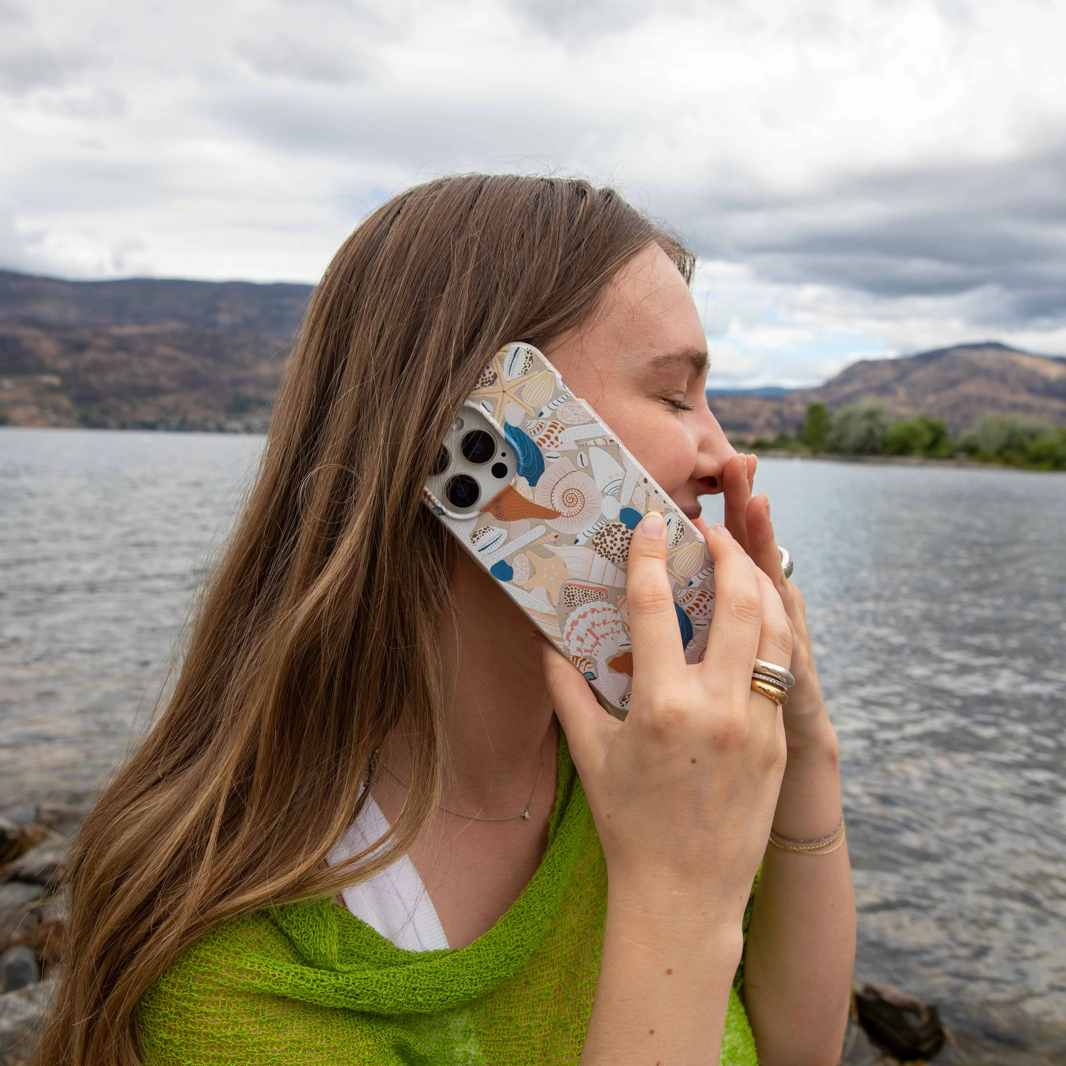 London Fog Sandy Shells iPhone Air Case Elegant Layer Texture Gloss Surface Layer