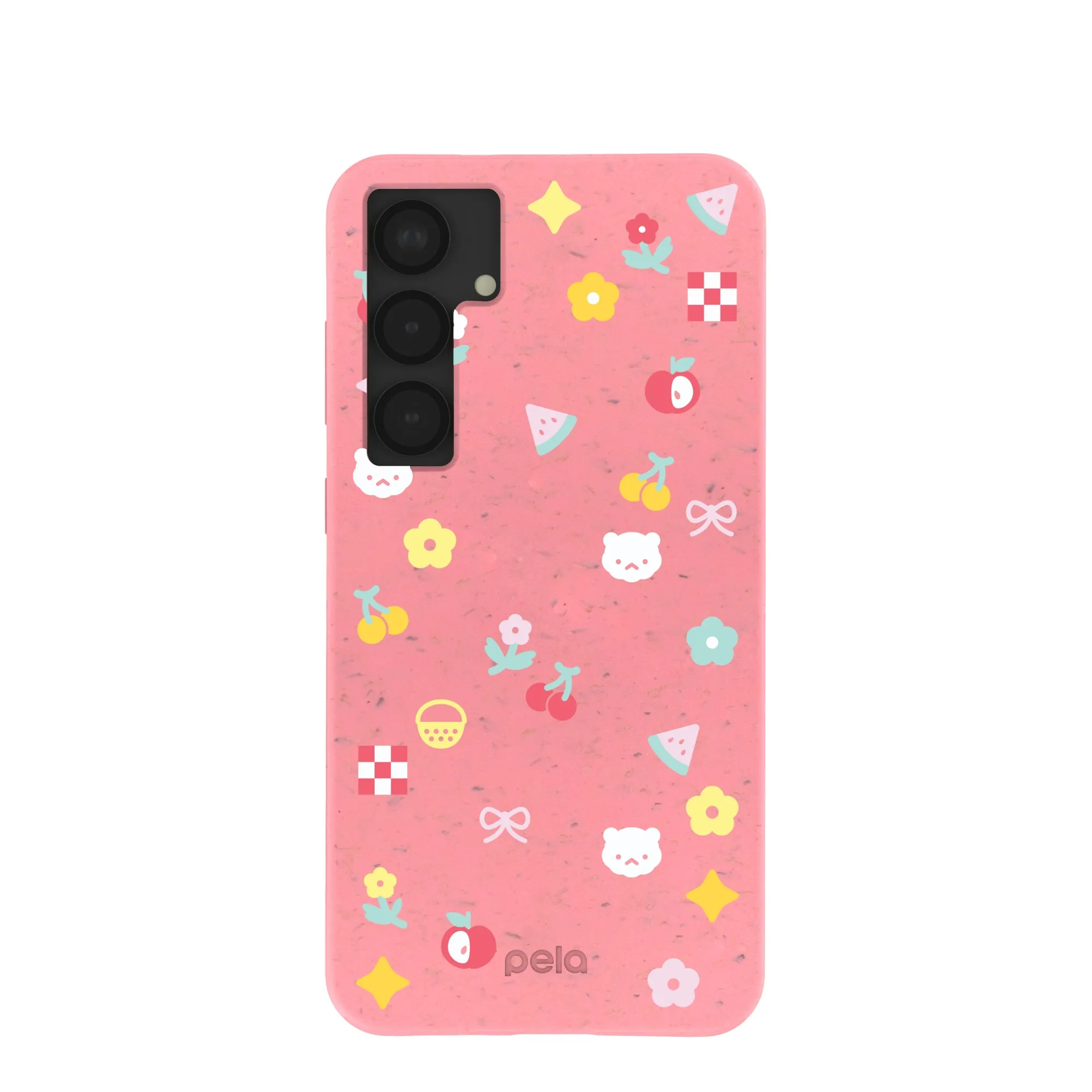 Light Design Soft Build Texture Bubblegum Pink Pretty Picnic Samsung Galaxy S25 (Plus) Case