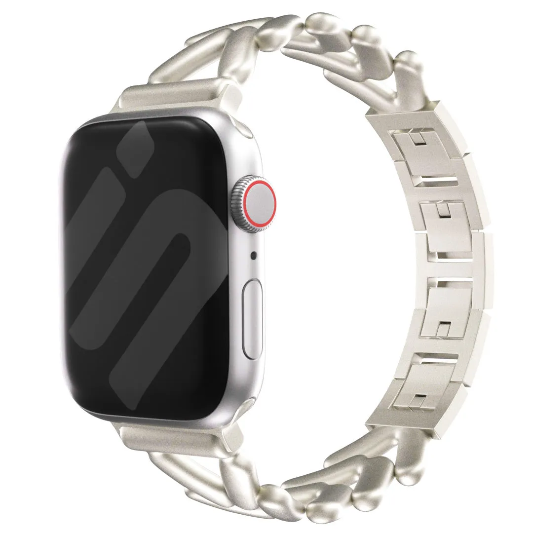 Stylish Look Apple Watch Steel Strap V-Type (Starlight)