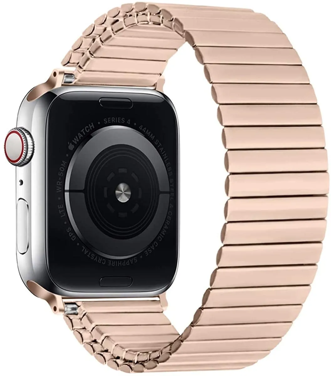 Rugged Function Apple Watch Elastic Steel Strap (Rose Gold)