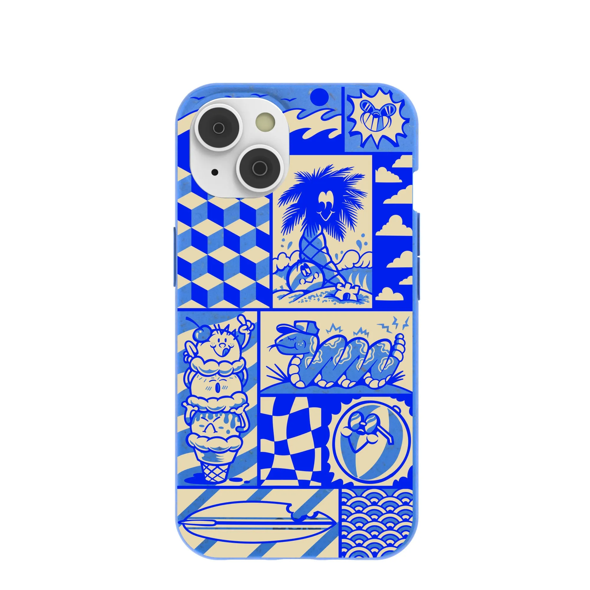 Electric Blue Summer Blues iPhone 14/16e Case Everyday Function