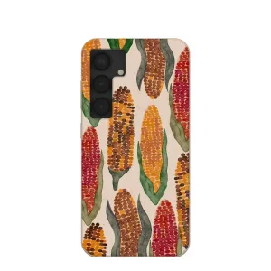 Seashell Cornfield Samsung Galaxy S25 Case Gloss Surface Layer