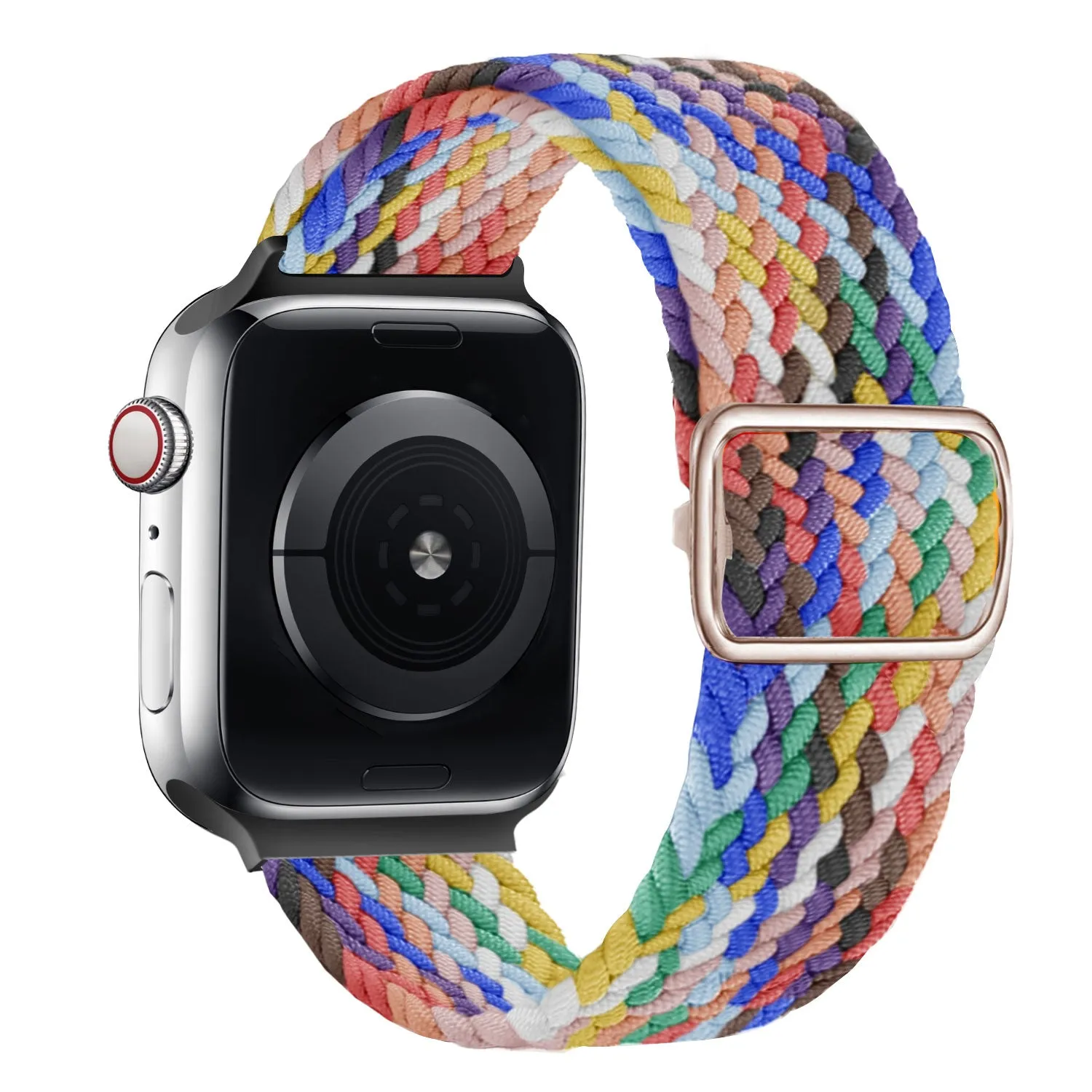 Apple Watch Braided Nylon Strap (Rainbow) Modern Minimalism Flexible Everyday Design